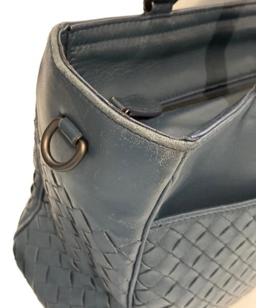 BOTTEGA VENETA（ボッテガベネタ）BOTTEGA VENETA (ボッテガベネタ) スモールトートバッグ　481796　イントレチャート ネイビーの古着・服飾アイテム