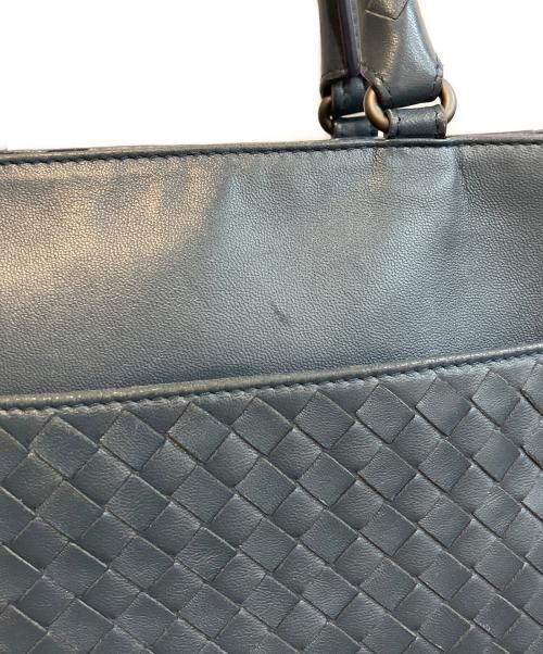 BOTTEGA VENETA（ボッテガベネタ）BOTTEGA VENETA (ボッテガベネタ) スモールトートバッグ　481796　イントレチャート ネイビーの古着・服飾アイテム