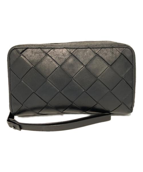 BOTTEGA VENETA（ボッテガベネタ）BOTTEGA VENETA (ボッテガベネタ) トイレタリーケース　マキシイントレチャート ブラックの古着・服飾アイテム