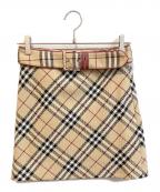 BURBERRY BLUE LABELバーバリー ブルー レーベル）の古着「ノバチェックミニスカート」｜ブラウン