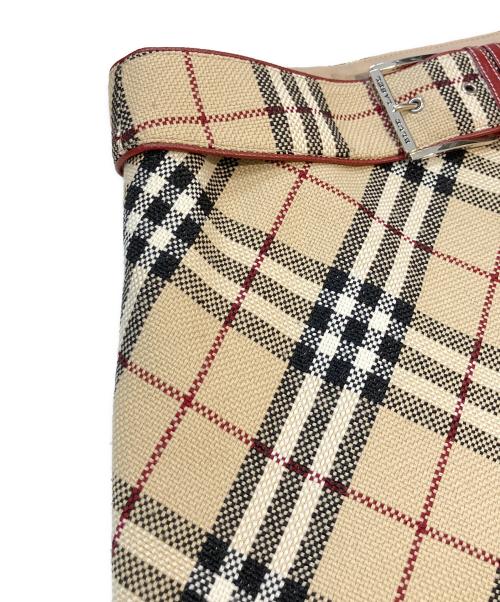 BURBERRY BLUE LABEL（バーバリー ブルー レーベル）BURBERRY BLUE LABEL (バーバリー ブルー レーベル) ノバチェックミニスカート ブラウン サイズ:36の古着・服飾アイテム