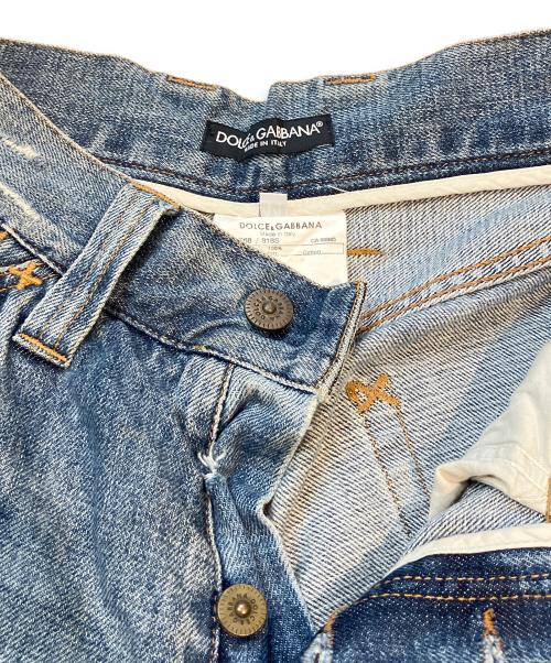 DOLCE & GABBANA（ドルチェ＆ガッバーナ）DOLCE & GABBANA (ドルチェ＆ガッバーナ) ミッキーマウスクラッシュデニムパンツ　ZDP68/818S インディゴ サイズ:44の古着・服飾アイテム