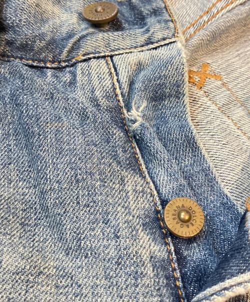 DOLCE & GABBANA（ドルチェ＆ガッバーナ）DOLCE & GABBANA (ドルチェ＆ガッバーナ) ミッキーマウスクラッシュデニムパンツ　ZDP68/818S インディゴ サイズ:44の古着・服飾アイテム
