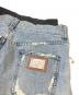 中古・古着 DOLCE & GABBANA (ドルチェ＆ガッバーナ) ドット柄アンダーウェアレイヤードデニムパンツ　G44TBD/G9J49 インディゴ サイズ:46：23000円