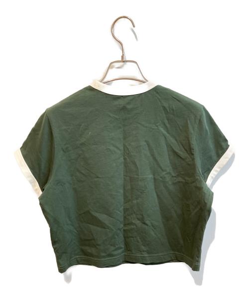 FRED PERRY（フレッドペリー）FRED PERRY (フレッドペリー) Cropped Ringer T-Shirt. グリーン サイズ:Ｍの古着・服飾アイテム
