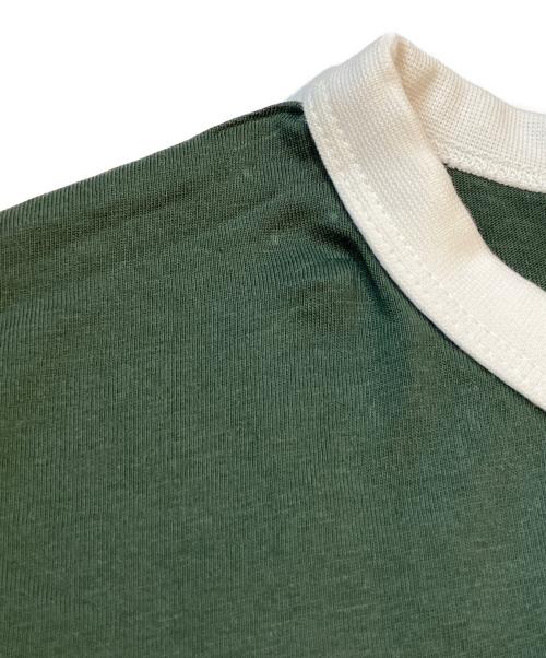 FRED PERRY（フレッドペリー）FRED PERRY (フレッドペリー) Cropped Ringer T-Shirt. グリーン サイズ:Ｍの古着・服飾アイテム