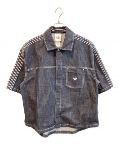 中古・古着通販】adidas (アディダス) デニム半袖ワーク シャツ