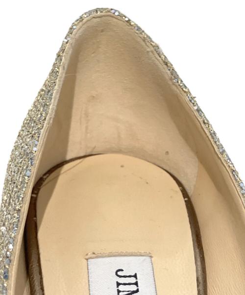 JIMMY CHOO（ジミーチュウ）JIMMY CHOO (ジミーチュウ) オープントゥーパンプス ゴールド サイズ:35 1/2の古着・服飾アイテム