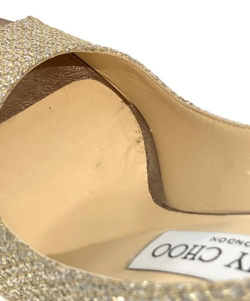 JIMMY CHOO（ジミーチュウ）JIMMY CHOO (ジミーチュウ) オープントゥーパンプス ゴールド サイズ:35 1/2の古着・服飾アイテム