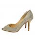 JIMMY CHOO (ジミーチュウ) オープントゥーパンプス ゴールド サイズ:35 1/2：7000円