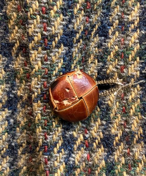 Harris Tweed（ハリスツイード）Harris Tweed (ハリスツイード) ツイードテーラードジャケット ブラウン サイズ:46の古着・服飾アイテム