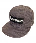 New Era×SUPREMEニューエラ×シュプリーム）の古着「キャップ」｜グレー