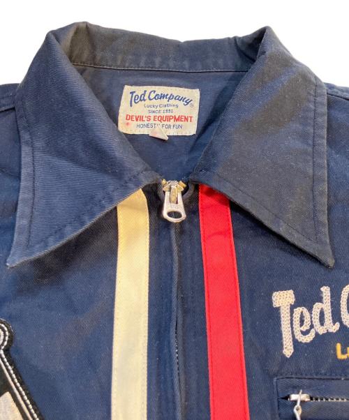 TED COMPANY（テッドカンパニー）TED COMPANY (テッドカンパニー) 刺繍ワークジャケット ネイビー サイズ:Ｍの古着・服飾アイテム