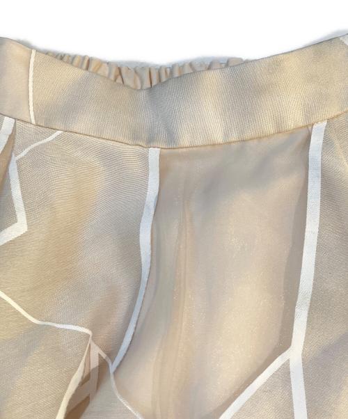 Mystrada（マイストラーダ）Mystrada (マイストラーダ) ステンドグラスオパールスカート ベージュ サイズ:34の古着・服飾アイテム