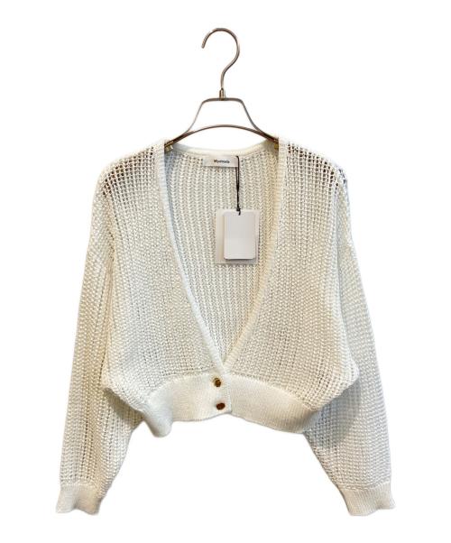 Mystrada（マイストラーダ）Mystrada (マイストラーダ) メッシュニットカーディガン ホワイト サイズ:38 未使用品の古着・服飾アイテム