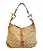 GUCCIグッチ）の古着「ワンショルダーバッグ　120888　GG　ニュージャッキー」｜ブラウン