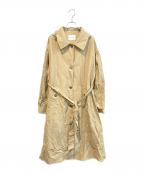 ELLIEエリー）の古着「ギャザーコート　21SETA05」｜ベージュ