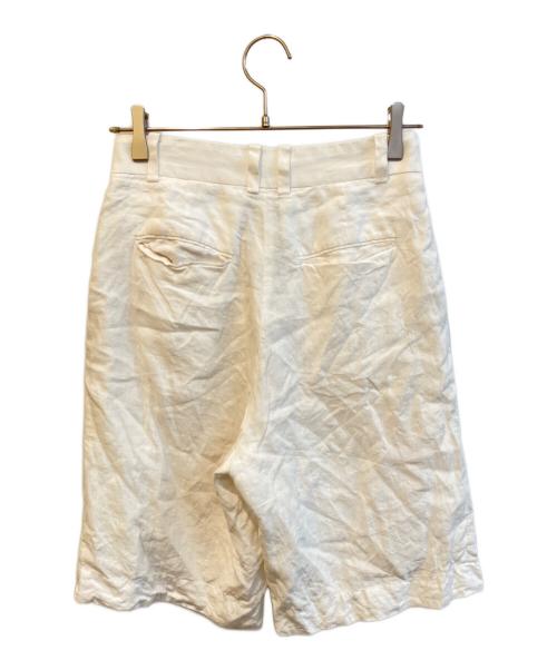 ticca（ティッカ）TICCA (ティッカ) リネンショートタックパンツ ホワイト サイズ:1の古着・服飾アイテム
