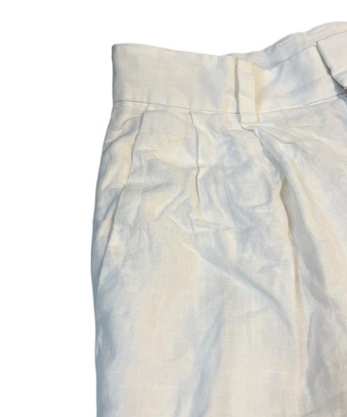 ticca（ティッカ）TICCA (ティッカ) リネンショートタックパンツ ホワイト サイズ:1の古着・服飾アイテム