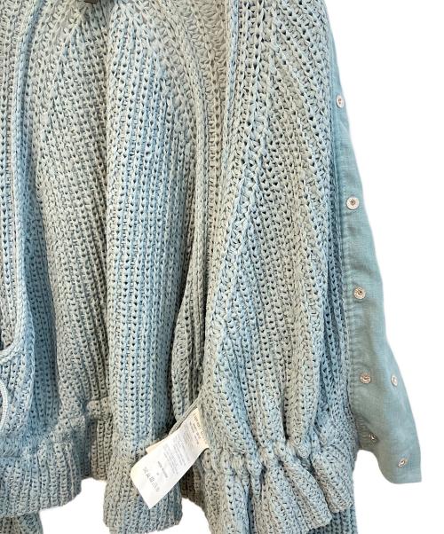 EMPORIO ARMANI（エンポリオアルマーニ）EMPORIO ARMANI (エンポリオアルマーニ) ニットジャケット ブルー サイズ:40の古着・服飾アイテム