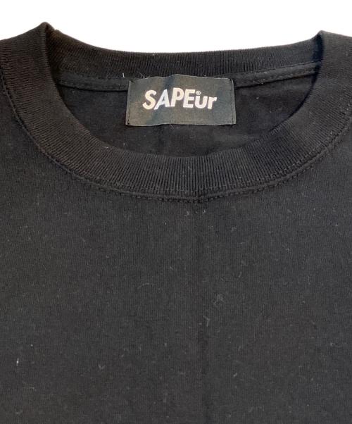 SAPEur（サプール）SAPEur (サプール) プリントTシャツ ブラック サイズ:表記なしの古着・服飾アイテム