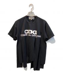 CDG（シーディージー）の古着「短冊Tシャツ」｜ブラック