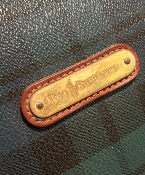 POLO RALPH LAUREN（ポロ・ラルフローレン）POLO RALPH LAUREN (ポロ・ラルフローレン) レザーボストンバッグ グリーンの古着・服飾アイテム