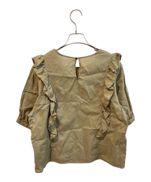 Spick and Span（スピック＆スパン）Spick and Span (スピック＆スパン) ラミーコットンラッフルフリルブラウス　26051200910020 オリーブ サイズ:表記なしの古着・服飾アイテム