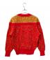 Yves Saint Laurent (イヴサンローラン) 総柄カーディガン レッド サイズ:M：6000円