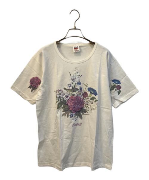 anvil（アンヴィル）anvil (アンヴィル) フラワープリントTシャツ ホワイト サイズ:Mの古着・服飾アイテム