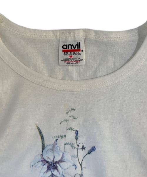 anvil（アンヴィル）anvil (アンヴィル) フラワープリントTシャツ ホワイト サイズ:Mの古着・服飾アイテム