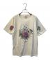 anvil（アンヴィル）の古着「フラワープリントTシャツ」｜ホワイト