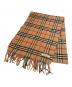 BURBERRY LONDON（バーバリーロンドン）の古着「ノバチェックフリンジマフラー」｜ブラウン