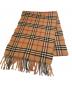 BURBERRY LONDON (バーバリーロンドン) ノバチェックフリンジマフラー ブラウン：5000円