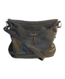 COACH（コーチ）の古着「レザーショルダーバッグ」｜ブラック