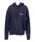 maison kitsuneメゾンキツネ）の古着「HOODIE DOUBLE FOX HEAD PATCH」｜ネイビー