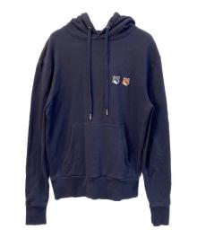 maison kitsune（メゾンキツネ）の古着「HOODIE DOUBLE FOX HEAD PATCH」｜ネイビー