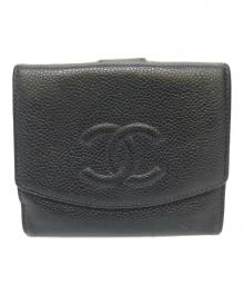 CHANEL（シャネル）の古着「2つ折り財布」｜ブラック
