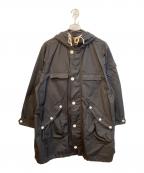 KICS DOCUMENT.キクスドキュメント）の古着「T/C POPLIN HOODED COAT　05-2001-1003-15」｜ブラック