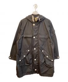 KICS DOCUMENT.（キクスドキュメント）の古着「T/C POPLIN HOODED COAT　05-2001-1003-15」｜ブラック