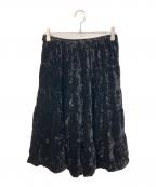 tricot COMME des GARCONSトリココムデギャルソン）の古着「クラッシュベロアスカート　TD-S019」｜ブラック