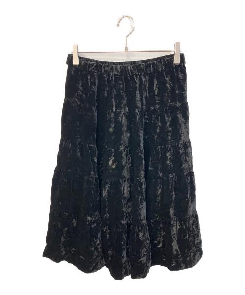 tricot COMME des GARCONS（トリココムデギャルソン）tricot COMME des GARCONS (トリココムデギャルソン) クラッシュベロアスカート　TD-S019 ブラック サイズ:表記なしの古着・服飾アイテム