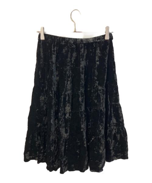 tricot COMME des GARCONS（トリココムデギャルソン）tricot COMME des GARCONS (トリココムデギャルソン) クラッシュベロアスカート　TD-S019 ブラック サイズ:表記なしの古着・服飾アイテム