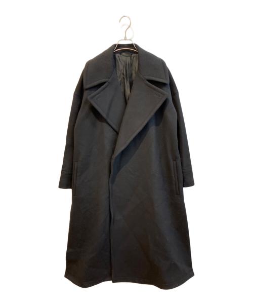 THE RERACS（ザ リラクス）THE RERACS (ザ リラクス) ロングコート/SUPER140's ライトメルトン コート ブラック サイズ:FREEの古着・服飾アイテム