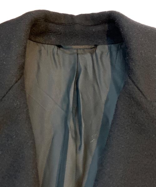 THE RERACS（ザ リラクス）THE RERACS (ザ リラクス) ロングコート/SUPER140's ライトメルトン コート ブラック サイズ:FREEの古着・服飾アイテム