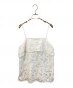 green label relaxingグリーンレーベルリラクシング）の古着「FFC LACE CAMI　3616-1-000027」｜ホワイト