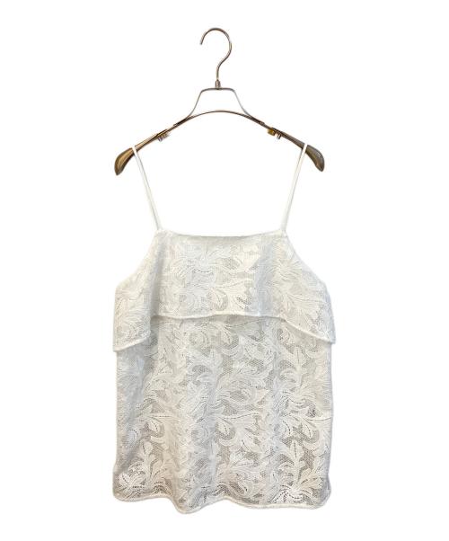 green label relaxing（グリーンレーベルリラクシング）green label relaxing (グリーンレーベルリラクシング) FFC LACE CAMI　3616-1-000027 ホワイト サイズ:FREE 未使用品の古着・服飾アイテム