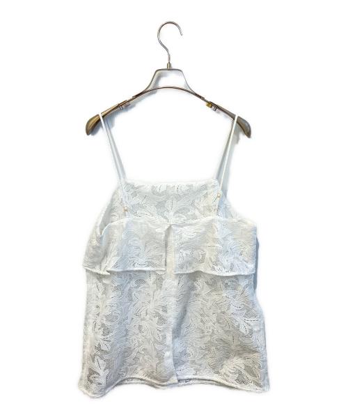 green label relaxing（グリーンレーベルリラクシング）green label relaxing (グリーンレーベルリラクシング) FFC LACE CAMI　3616-1-000027 ホワイト サイズ:FREE 未使用品の古着・服飾アイテム