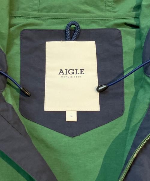 AIGLE（エーグル）AIGLE (エーグル) 撥水 ラパザラ ジャケット グリーン サイズ:Lの古着・服飾アイテム