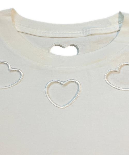 Gypsohila（ジプソフィア）Gypsohila (ジプソフィア) Heart Tee ホワイト サイズ:FREEの古着・服飾アイテム